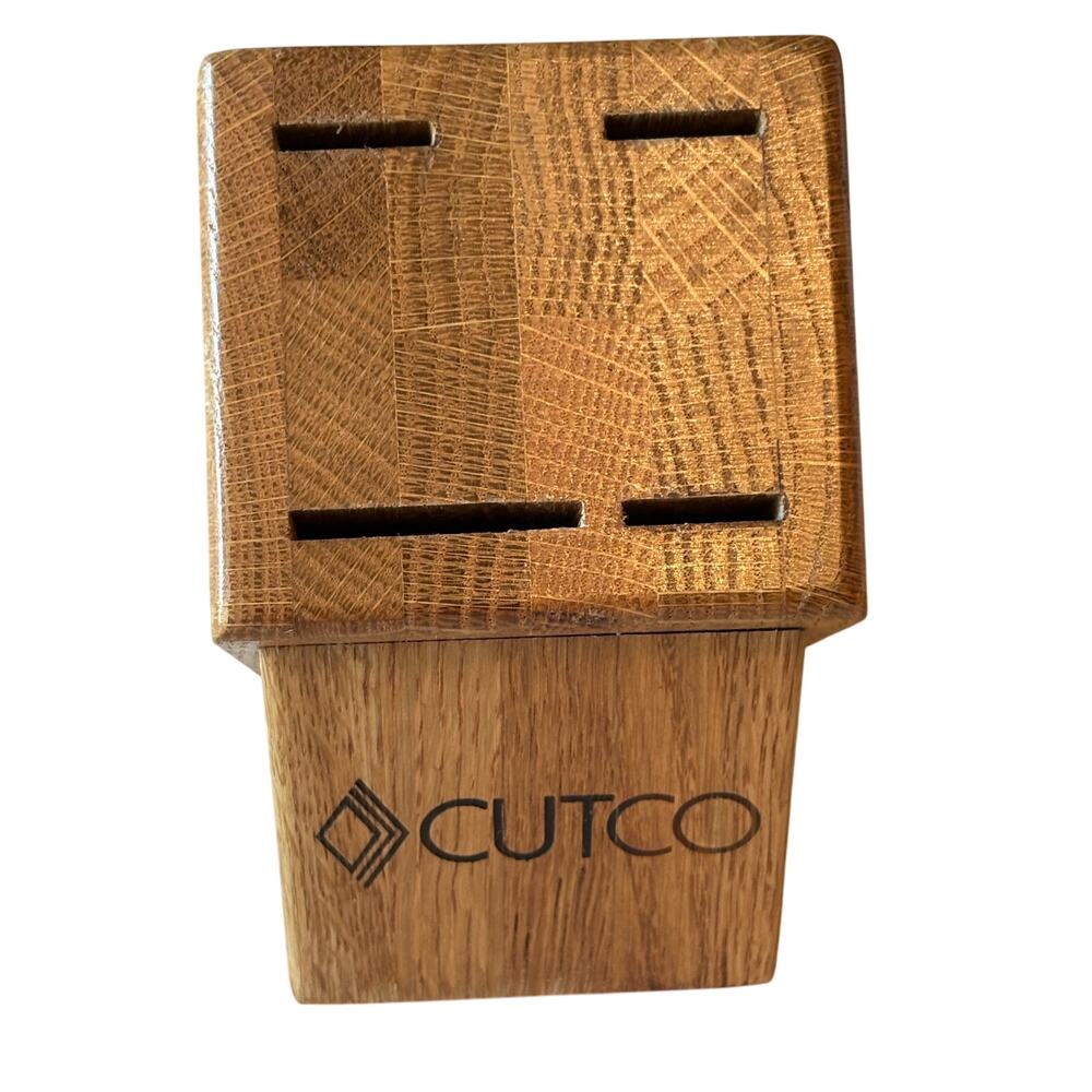 Cutco #1740  Studio Set Block 4-Slot Pre-owned * Missing 1 Rubber Bumper Pad